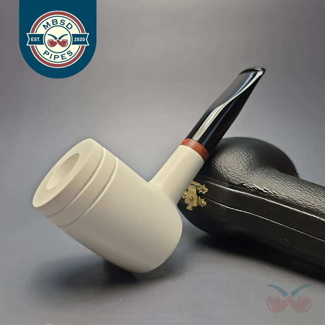 MBSD Meerschaum Deluxe Smooth "Whittler" Poker with Briar-Mortise (New)