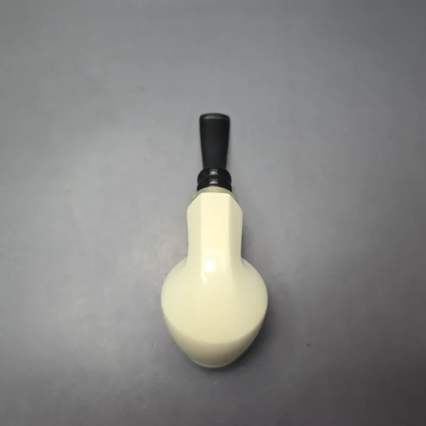 MBSD Meerschaum Silver Smooth Devil Anse Reverse Calabash Block Meerschaum Pipe, New - Image 10