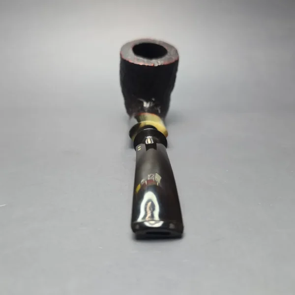 Savinelli Nonpareil 9408 Sandblasted Pickaxe w/ Horn Estate Briar Pipe, Italian Estates - Image 5