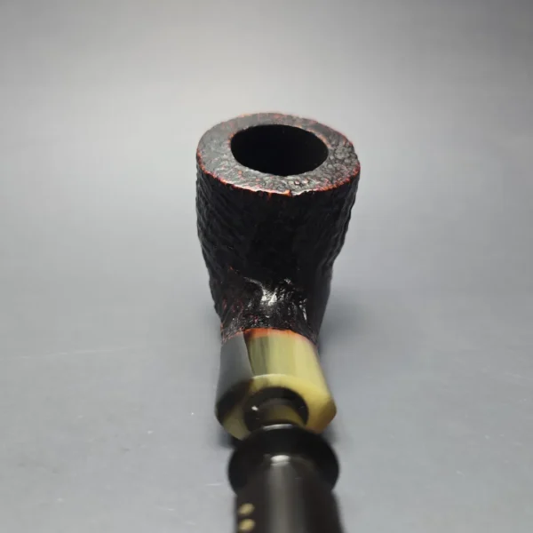 Savinelli Nonpareil 9408 Sandblasted Pickaxe w/ Horn Estate Briar Pipe, Italian Estates - Image 6