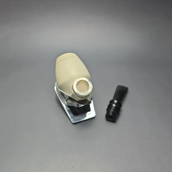MBSD Meerschaum Silver Smooth Devil Anse Reverse Calabash Block Meerschaum Pipe, New - Image 13