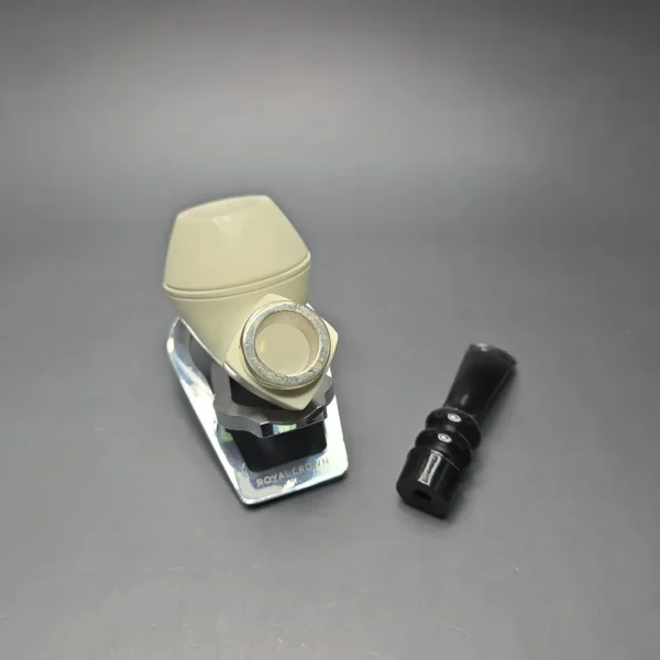 MBSD Meerschaum Silver Smooth Danish Bulldog Reverse Calabash Block Meerschaum Pipe, New - Image 13