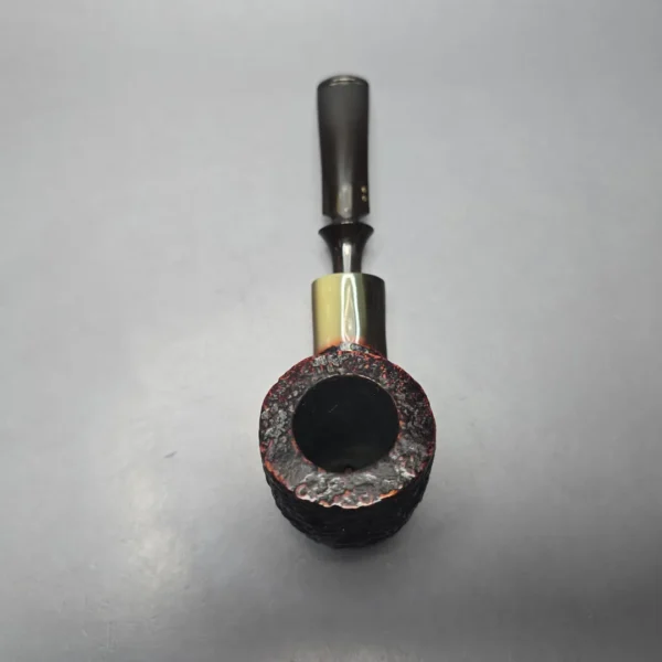 Savinelli Nonpareil 9408 Sandblasted Pickaxe w/ Horn Estate Briar Pipe, Italian Estates - Image 9