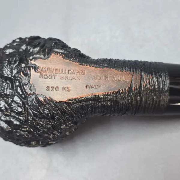 Savinelli 150th Anniversary Capri Root Briar 320 KS Rusticated Author Briar Pipe, New - Image 11