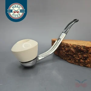Falcon Bent Multipurpose w/ MBSD Meerschaum Dublin Block Meerschaum Bowl Pipe, New