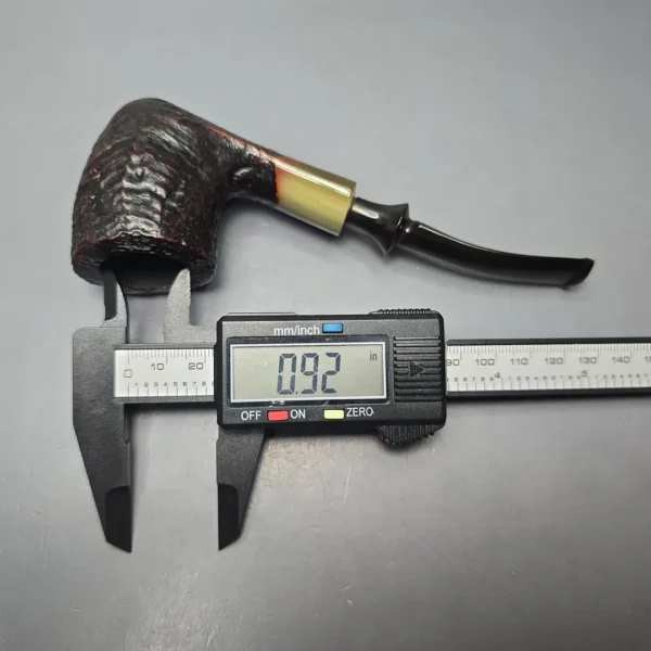 Savinelli Nonpareil 9408 Sandblasted Pickaxe w/ Horn Estate Briar Pipe, Italian Estates - Image 13