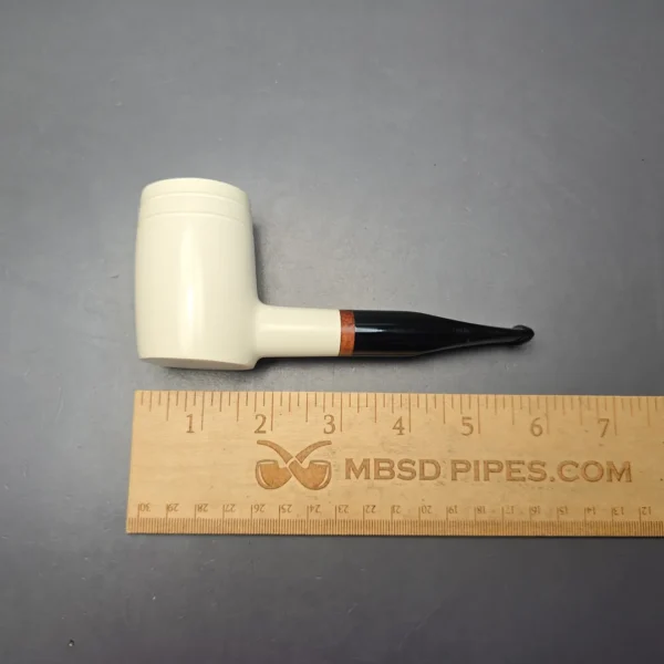 MBSD Meerschaum Deluxe Smooth "Whittler" Poker with Briar-Mortise (New) - Image 11