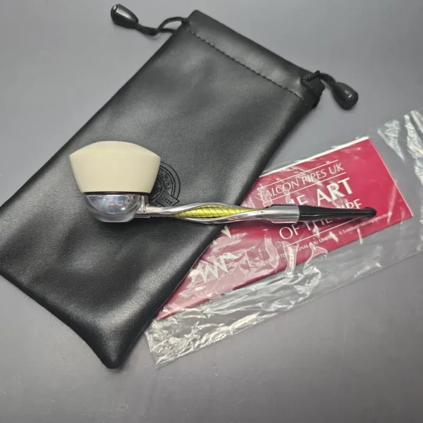 Falcon Shillelagh Green w/ MBSD Meerschaum Dublin Block Meerschaum Bowl Pipe, New - Image 14
