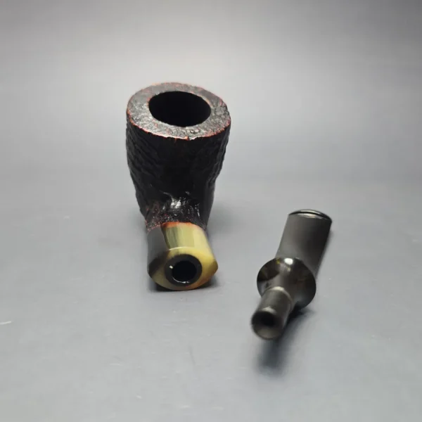 Savinelli Nonpareil 9408 Sandblasted Pickaxe w/ Horn Estate Briar Pipe, Italian Estates - Image 14