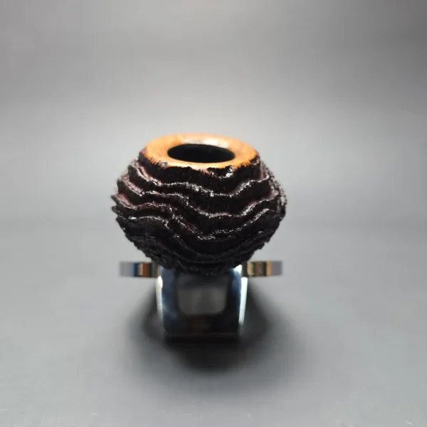 Walt Cannoy Cardinal House Munn Partially Rusticated Eskimo Handmade Briar Pipe, New - Image 3