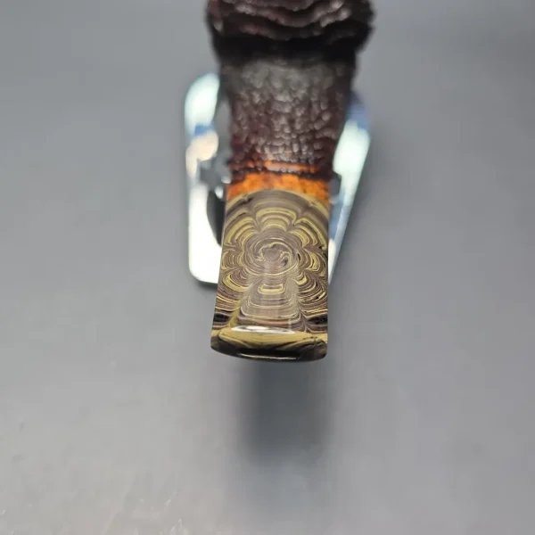 Walt Cannoy Cardinal House Munn Partially Rusticated Eskimo Handmade Briar Pipe, New - Image 7