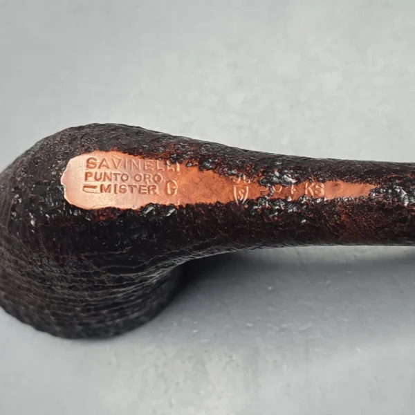 Savinelli Punto Oro Mister G 904 KS Partially Sandblasted Dublin Estate Briar Pipe, Italian Estates, 6mm - Image 11