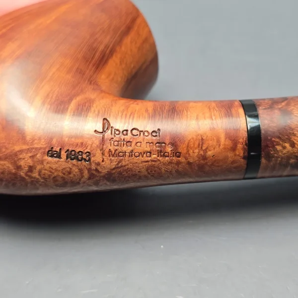 Pipa Croci True Calumet Smooth Churchwarden with Briar Shank Extension (Unsmoked Estate) - Image 10