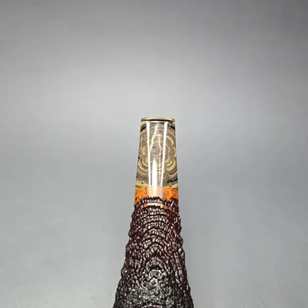 Walt Cannoy Cardinal House Munn Partially Rusticated Eskimo Handmade Briar Pipe, New - Image 10