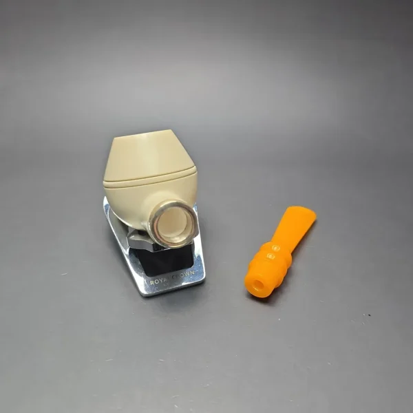 MBSD Meerschaum Silver Smooth Rhodesian Reverse Calabash Block Meerschaum Pipe, New - Image 13