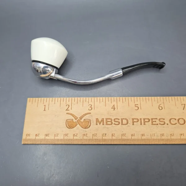 Falcon Bent Multipurpose w/ MBSD Meerschaum Dublin Block Meerschaum Bowl Pipe, New - Image 11