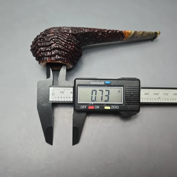 Walt Cannoy Cardinal House Munn Partially Rusticated Eskimo Handmade Briar Pipe, New - Image 11