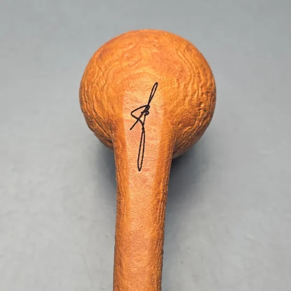 Brentegani Natural Sandblasted Lovat w/ Horn Handmade Briar Pipe, New - Image 14
