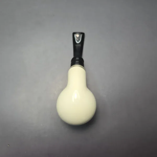 MBSD Meerschaum Silver Smooth Egg Reverse Calabash Block Meerschaum Pipe, New - Image 6