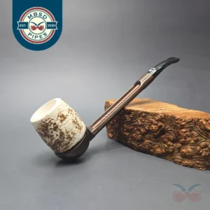 Falcon Extra Curved w/ MBSD Meerschaum Billiard Block Meerschaum Bowl Pipe, New