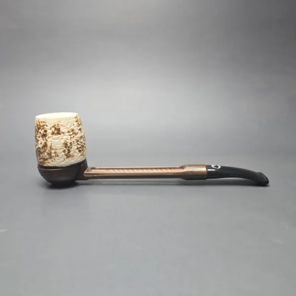 Falcon Extra Curved w/ MBSD Meerschaum Billiard Block Meerschaum Bowl Pipe, New - Image 14