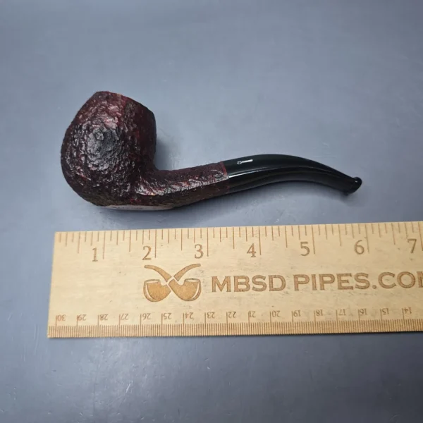 Savinelli Sitting 677 KS Rusticated Bent Billiard Estate Briar Pipe, Italian Estates, 6mm - Image 12
