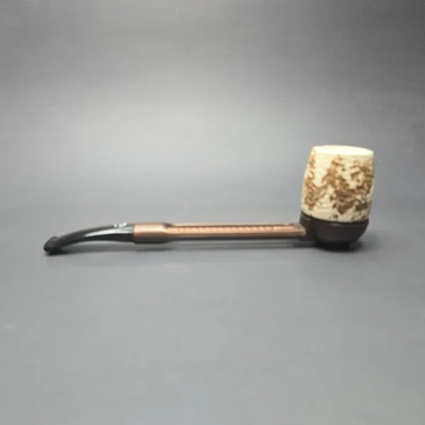 Falcon Extra Curved w/ MBSD Meerschaum Billiard Block Meerschaum Bowl Pipe, New - Image 11