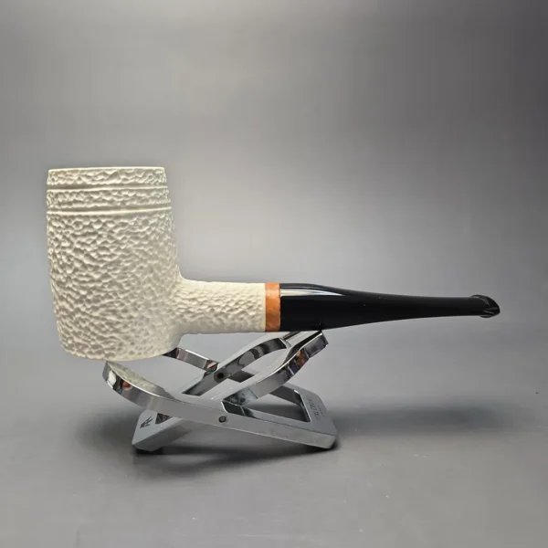 MBSD Meerschaum Deluxe Rusticated "Whittler" Poker with Briar-Mortise (New) - Image 3