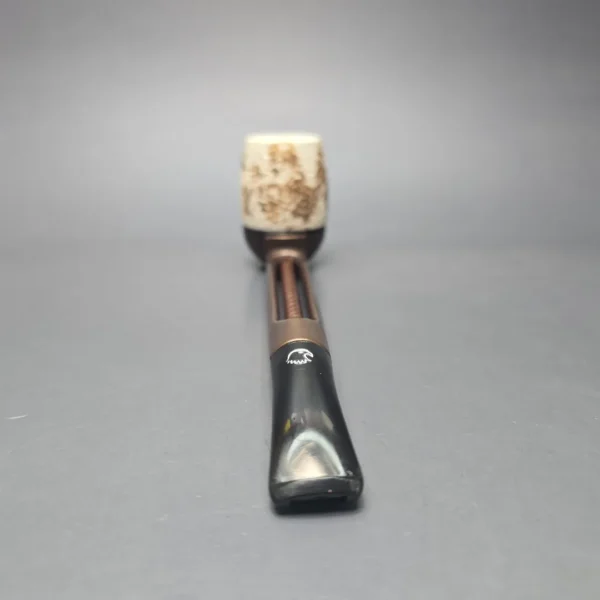 Falcon Extra Curved w/ MBSD Meerschaum Billiard Block Meerschaum Bowl Pipe, New - Image 12