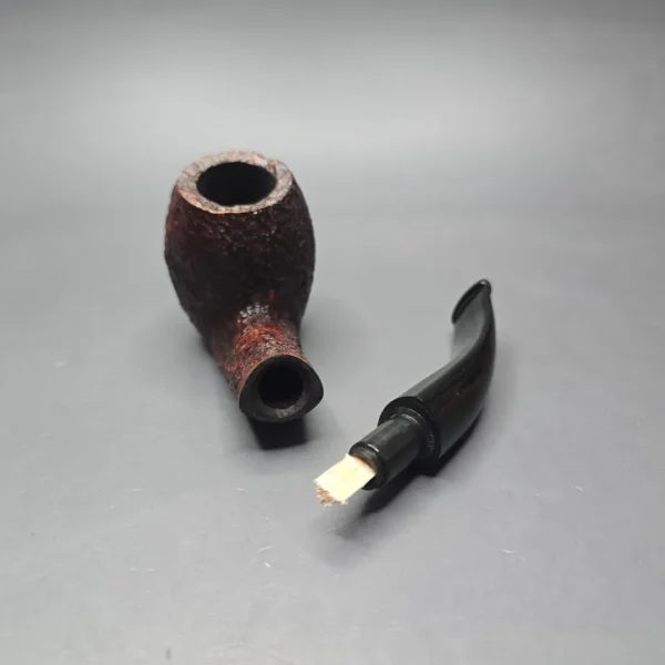Savinelli Sitting 677 KS Rusticated Bent Billiard Estate Briar Pipe, Italian Estates, 6mm - Image 14