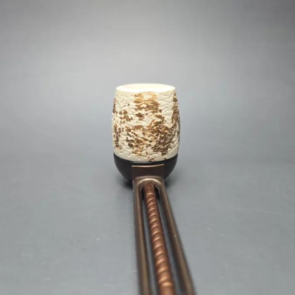 Falcon Extra Curved w/ MBSD Meerschaum Billiard Block Meerschaum Bowl Pipe, New - Image 9