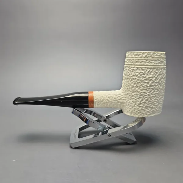 MBSD Meerschaum Deluxe Rusticated "Whittler" Poker with Briar-Mortise (New) - Image 5