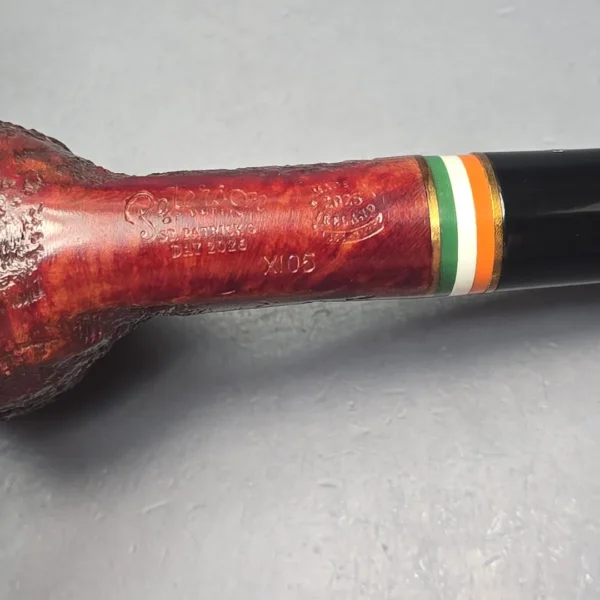 Peterson 2026 St Patrick's Day XL05 Sandblasted Billiard Briar Pipe, New - Image 11