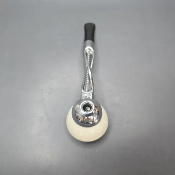 Falcon Shillelagh Chrome w/ MBSD Meerschaum Dublin Block Meerschaum Bowl Pipe, New - Image 10