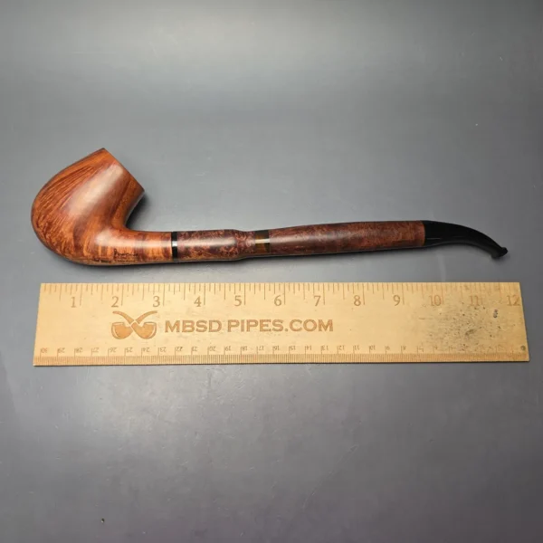 Pipa Croci True Calumet Smooth Churchwarden with Briar Shank Extension (Unsmoked Estate) - Image 12