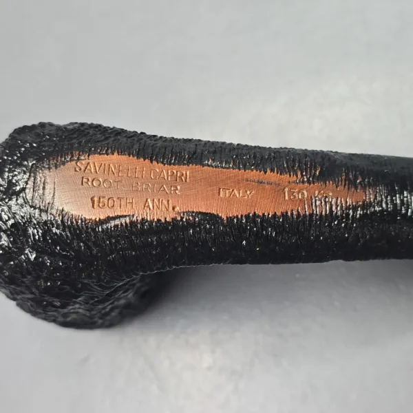 Savinelli 150th Anniversary Capri Root Briar 130 KS Rusticated Stack Briar Pipe, New - Image 11