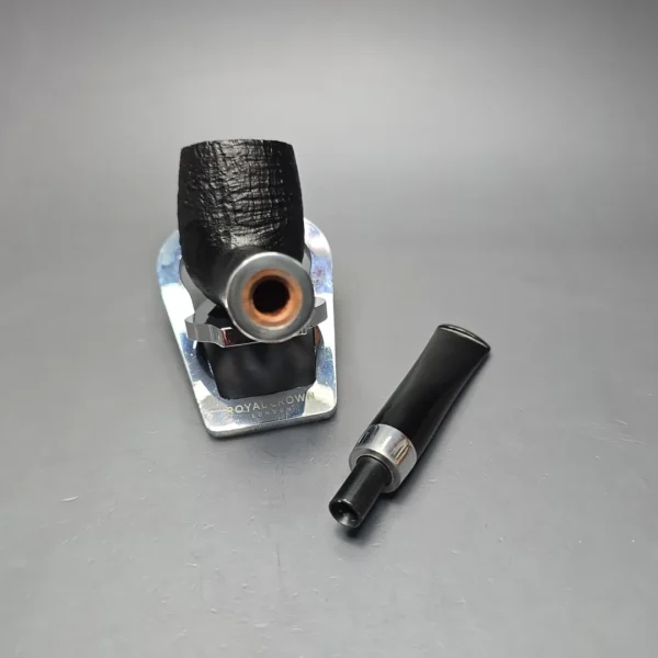Chacom Skipper 703 Sandblasted Billiard w/ Aluminum Estate Briar Pipe, Unsmoked - Image 14