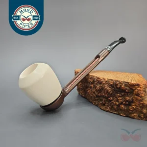 Falcon Extra Curved Dental w/ MBSD Meerschaum Billiard Block Meerschaum Bowl Pipe, New