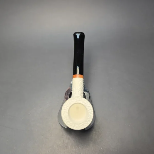 MBSD Meerschaum Deluxe Rusticated "Whittler" Poker with Briar-Mortise (New) - Image 9
