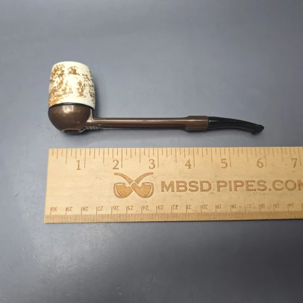 Falcon Extra Curved w/ MBSD Meerschaum Billiard Block Meerschaum Bowl Pipe, New - Image 5