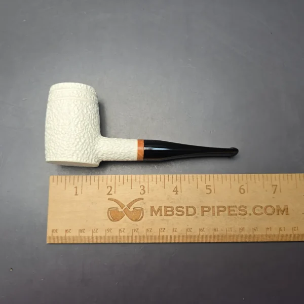 MBSD Meerschaum Deluxe Rusticated "Whittler" Poker with Briar-Mortise (New) - Image 11