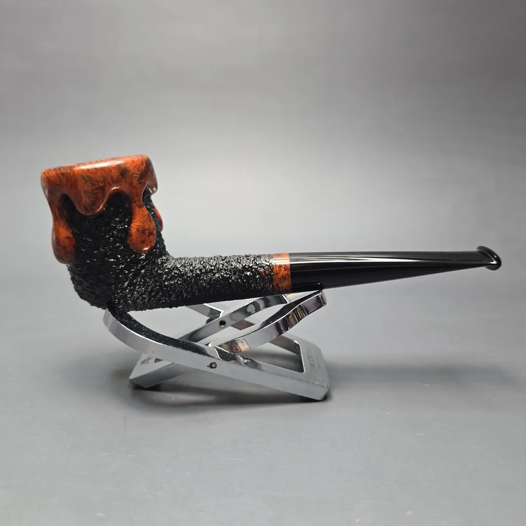 Walt Cannoy Cardinal House Morton Wax Drip Billiard Handmade Briar Pipe, New - Image 2