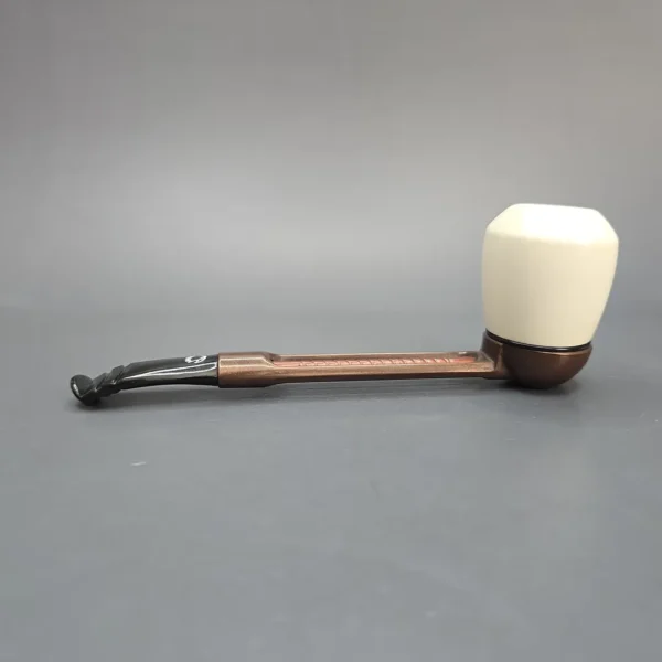 Falcon Extra Curved Dental w/ MBSD Meerschaum Billiard Block Meerschaum Bowl Pipe, New - Image 4