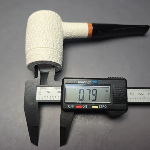 MBSD Meerschaum Deluxe Rusticated "Whittler" Poker with Briar-Mortise (New) - Image 12