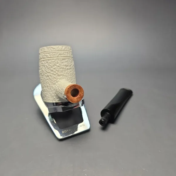 MBSD Meerschaum Deluxe Rusticated "Whittler" Poker with Briar-Mortise (New) - Image 13