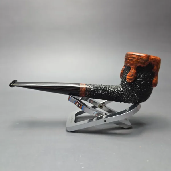 Walt Cannoy Cardinal House Morton Wax Drip Billiard Handmade Briar Pipe, New - Image 4