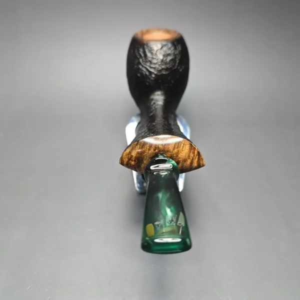 Buckeye Hand Made Magnum Sandblasted Long Shank Egg Briar Pipe, New - Image 5