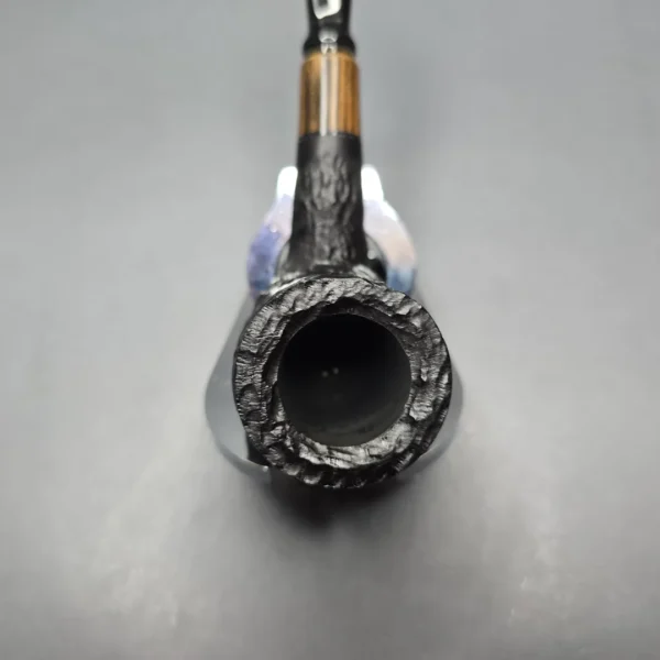 MBSD Briars by Piero Vitale Black Rusticated Billiard with Zebrawood (New) - Image 7