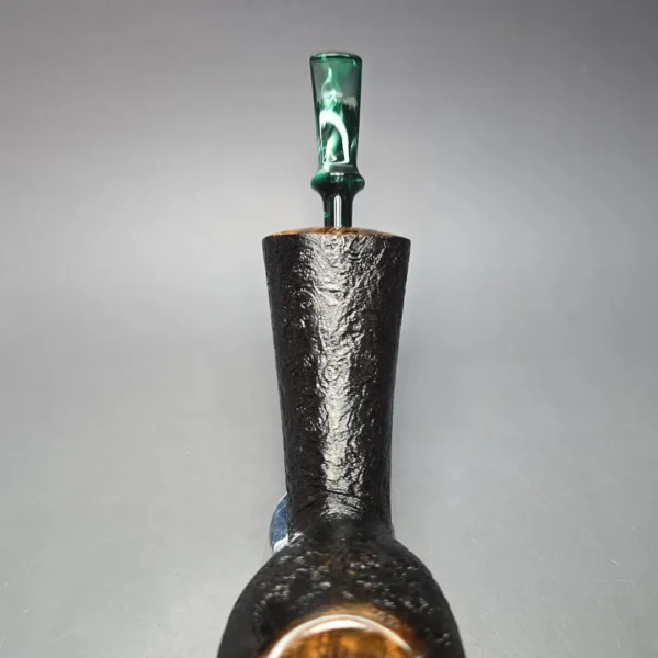 Buckeye Hand Made Magnum Sandblasted Long Shank Egg Briar Pipe, New - Image 8