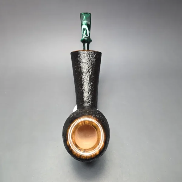 Buckeye Hand Made Magnum Sandblasted Long Shank Egg Briar Pipe, New - Image 9